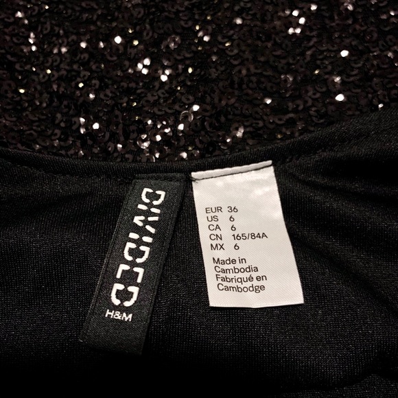 H&M Divided Black Sequin Dress - Picture 3 of 5